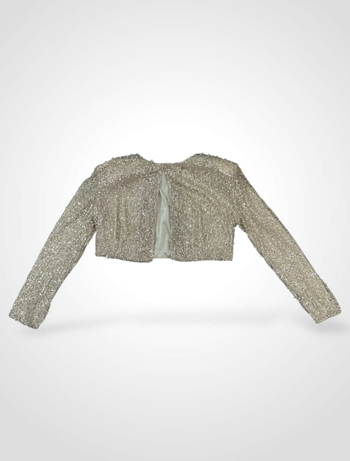 Pearl Sequin Crop Jacket•-1