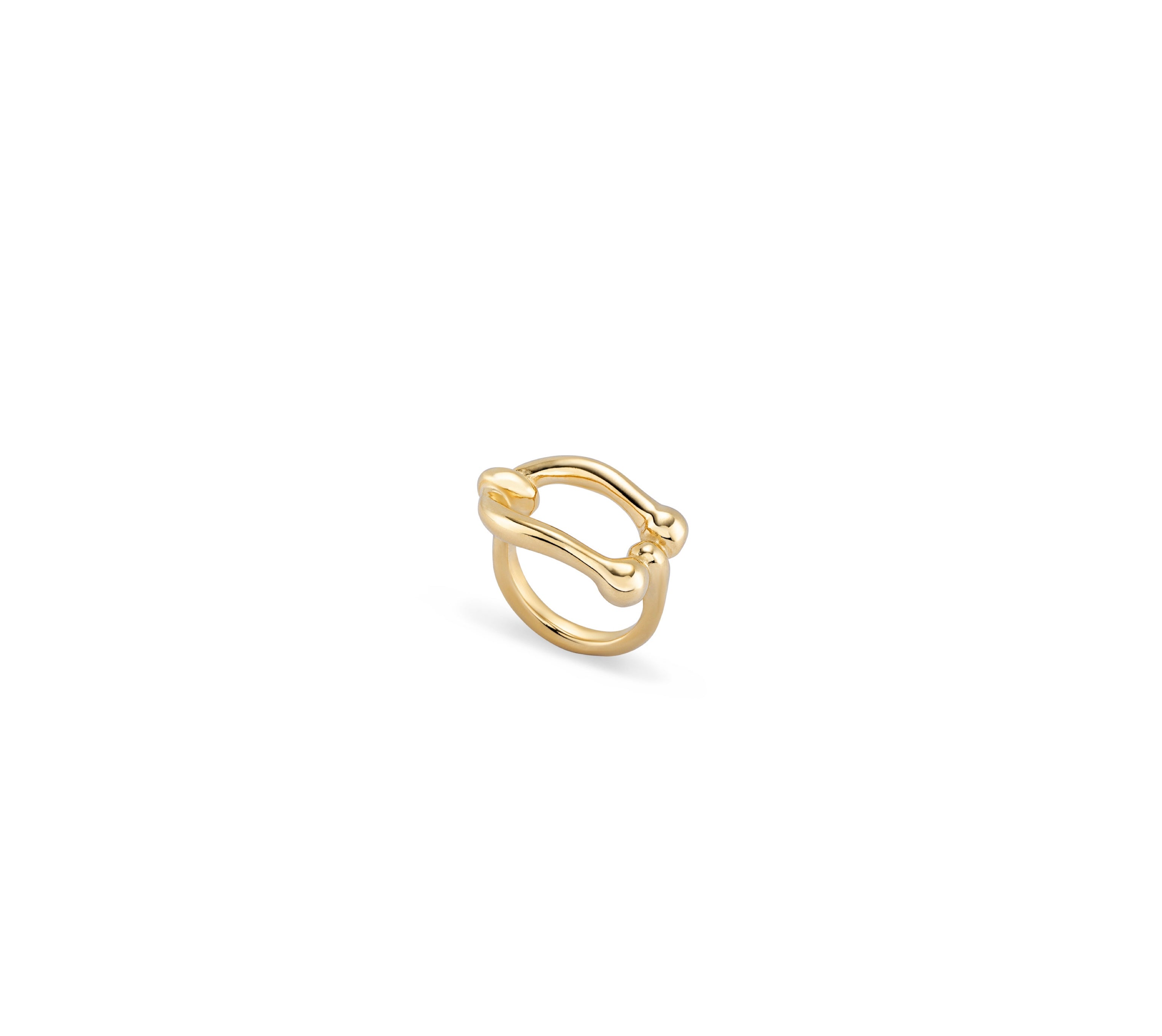 UNO D 50-Anillo bañado en oro 18k•