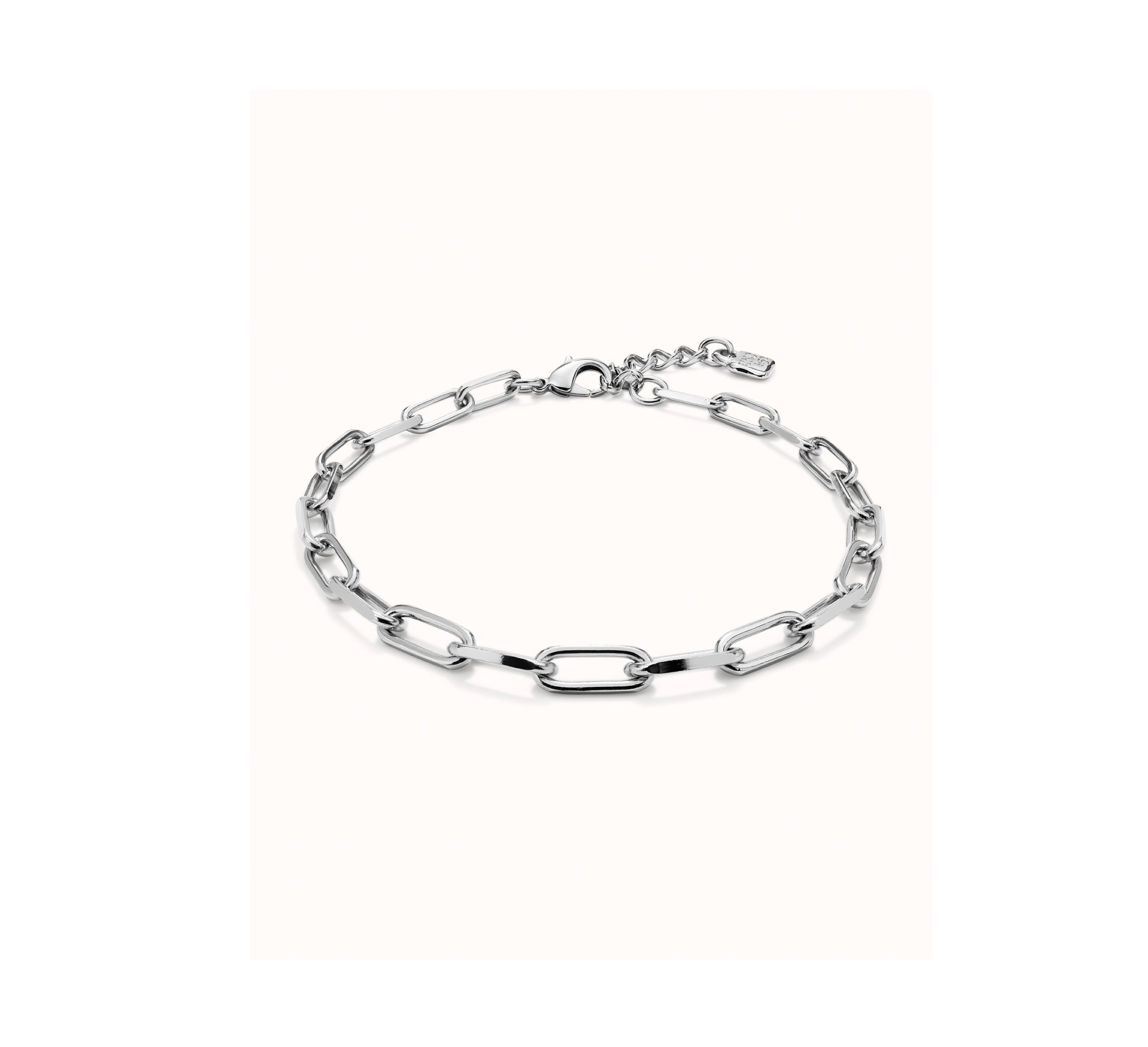 UNO D 50-Sterling silver-plated chain with links•-1