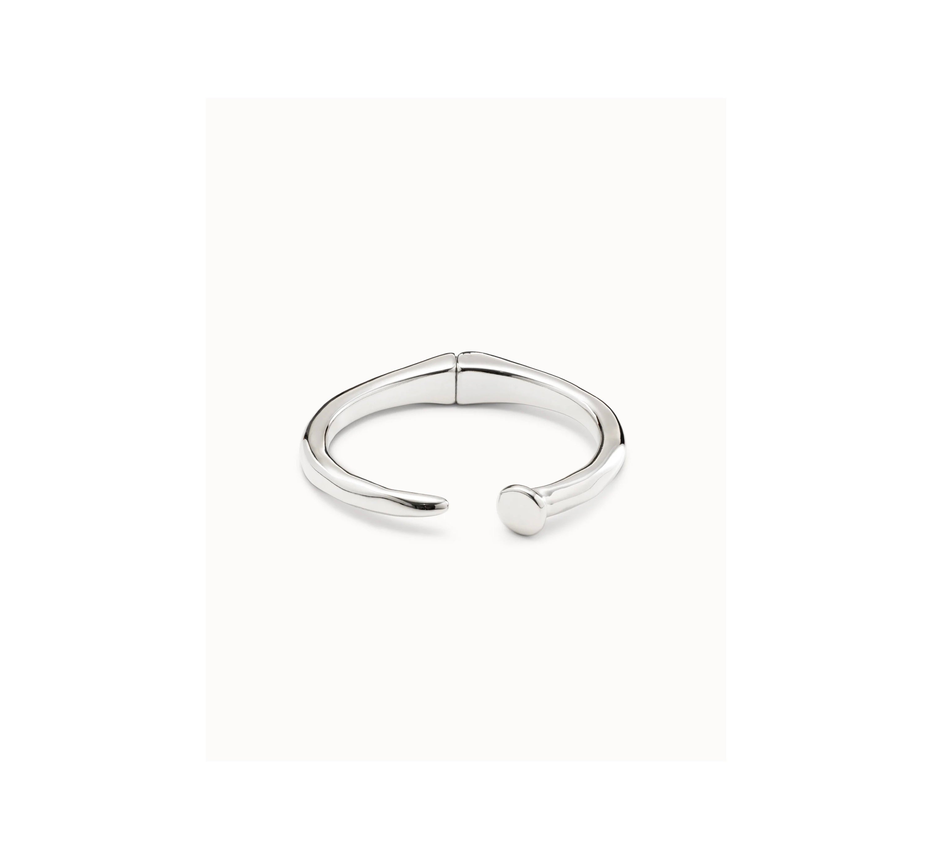 UNO D 50-Sterling silver-plated rigid bracelet•-1