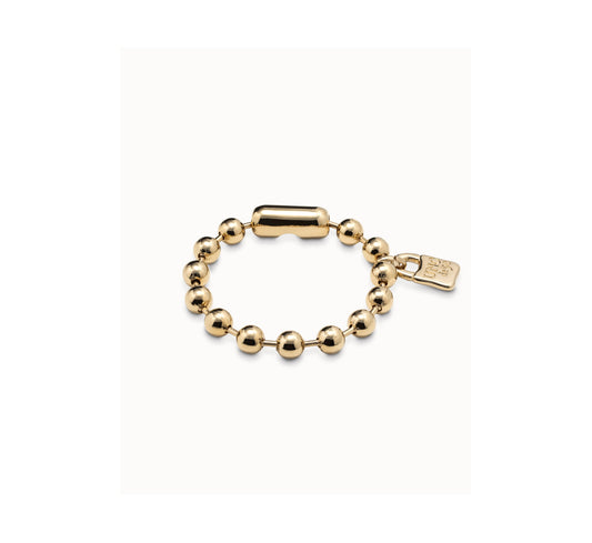 UNO D 50-18K gold-plated bracelet with beads