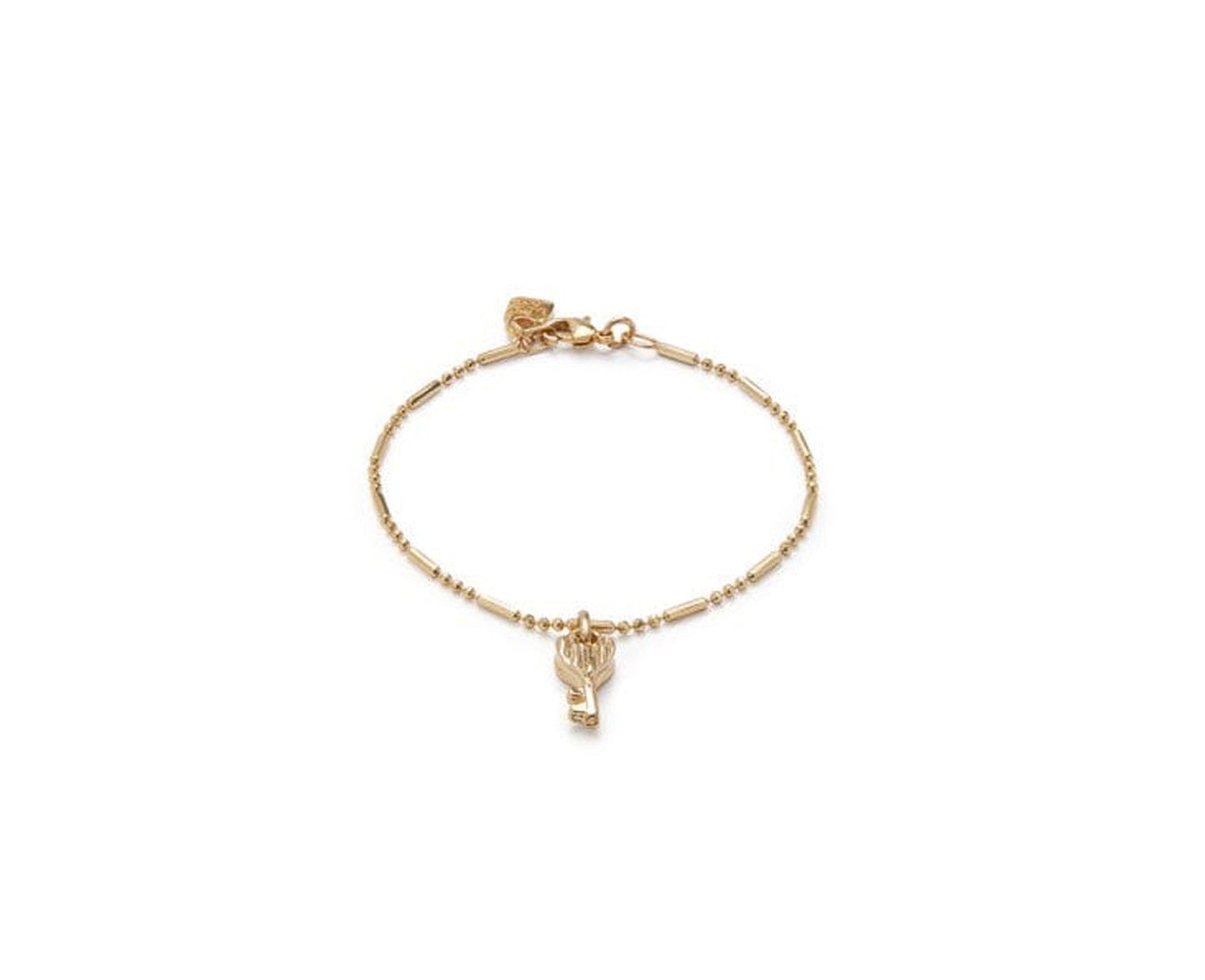 UNO D 50- Ser Unico Gold Pleated Bracelet•