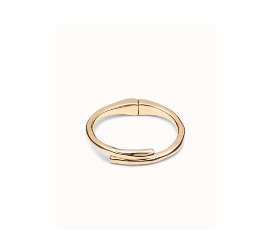 UNO D 50-18K gold-plated tubular shaped bracelet with hidden spring