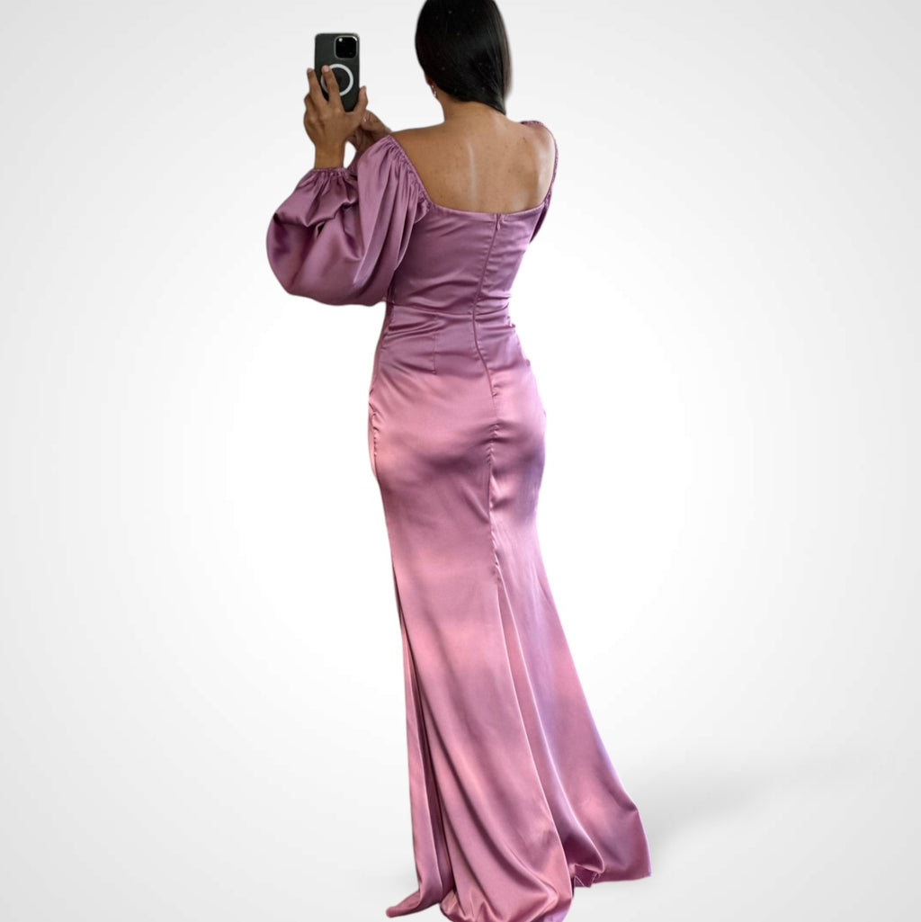 MAUVE LONG SLEEVE DRESS