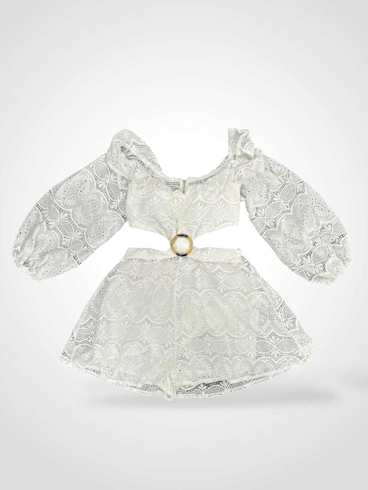 Eyelet Sexy Dress Romper•