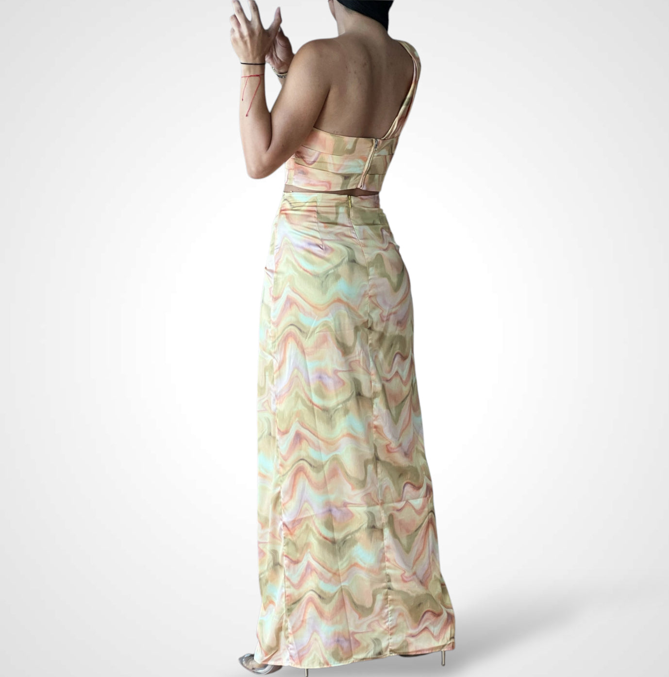 Multi Golden Haze Skirt Set•-3