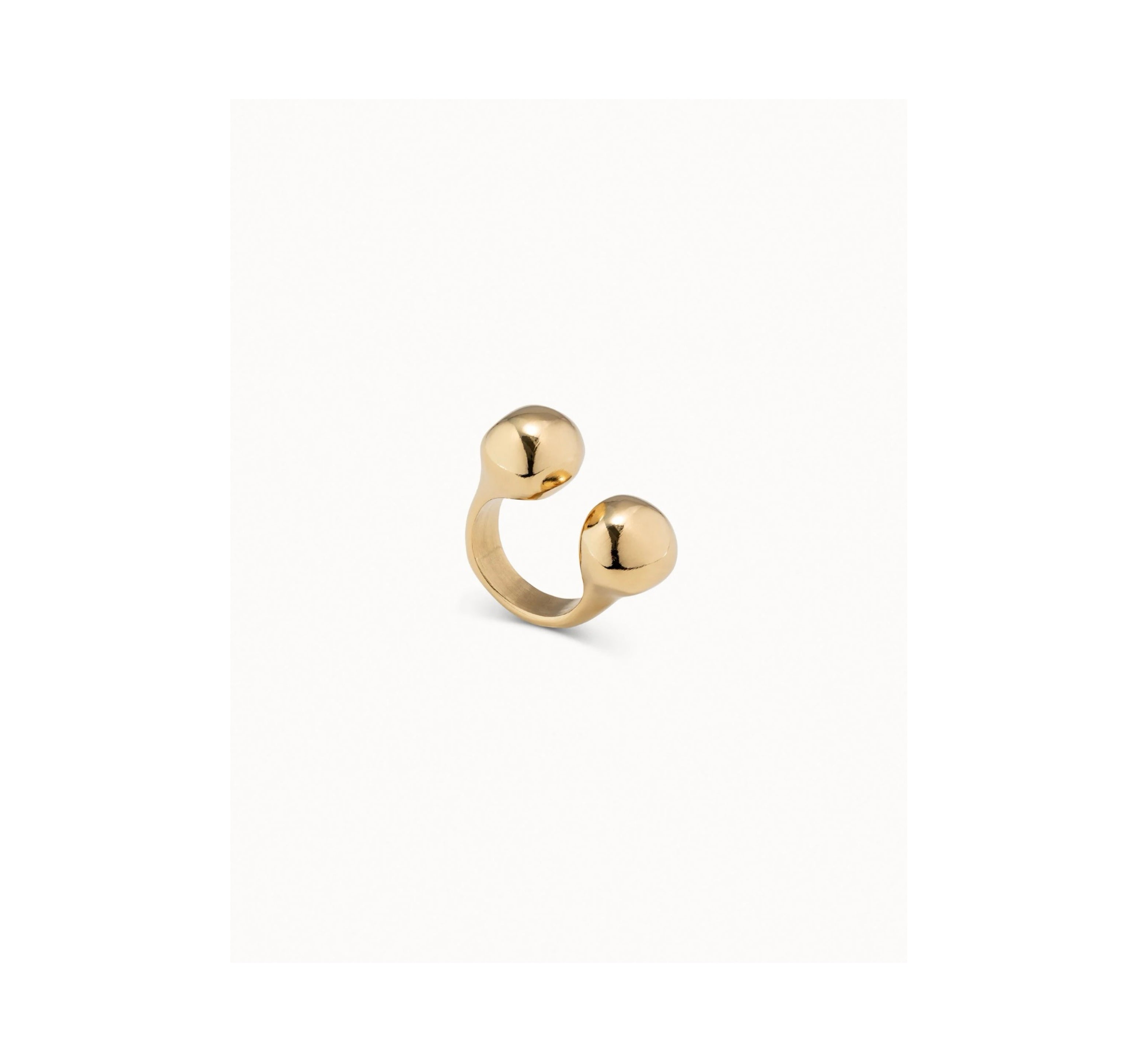 UNO D 50-Uno de 50 Anillo bolas bañado en oro de 18k•
