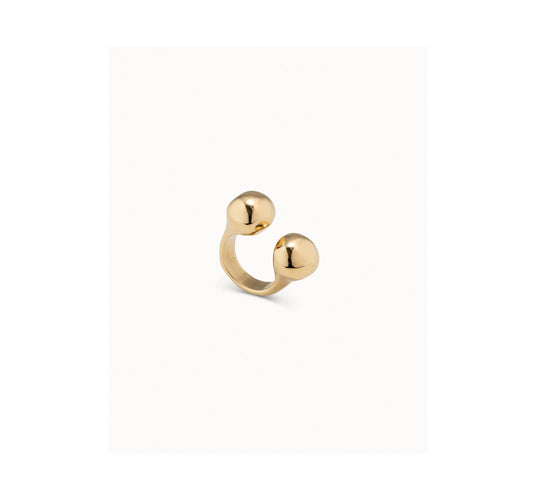 UNO D 50-Uno de 50 Anillo bolas bañado en oro de 18k