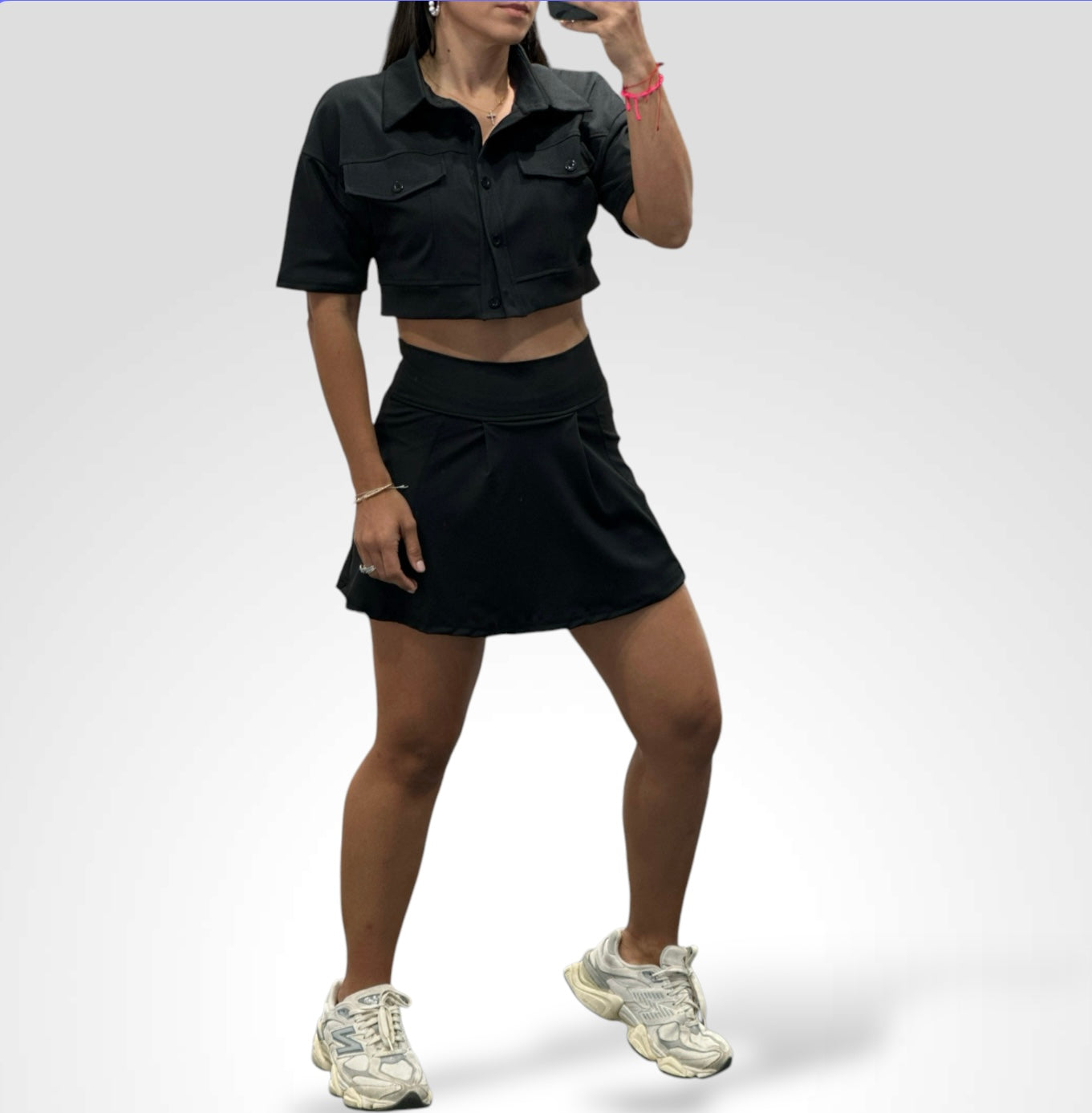 CARGO SHIRT AND SKIRT SET•-2