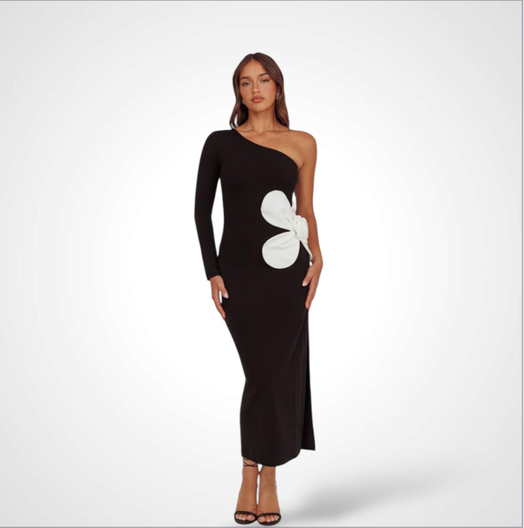 OFF SHOULDER FLORAL MAXI DRESS