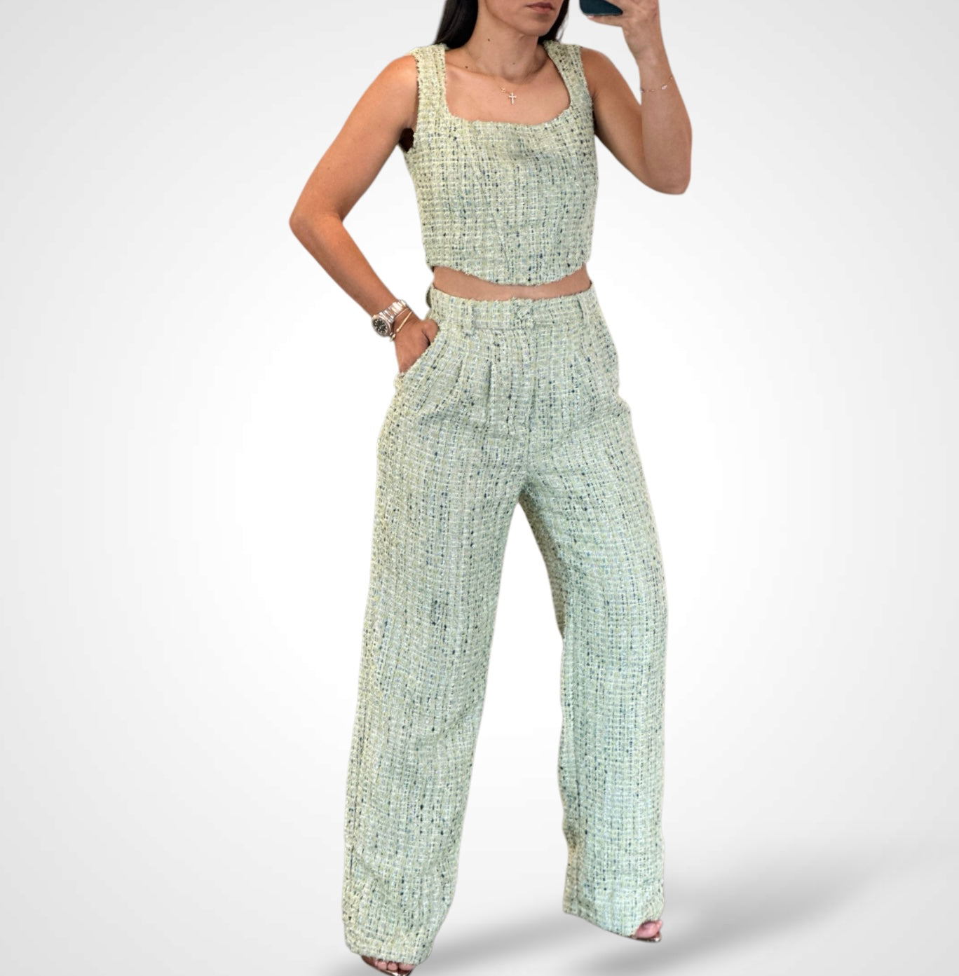 Tweet Crop & Pants Set