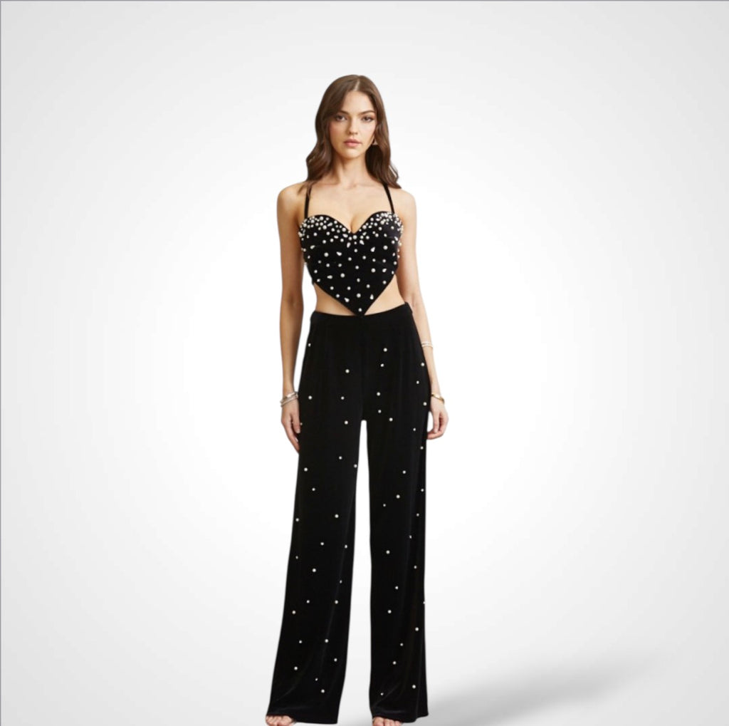 Black Set with Pearls