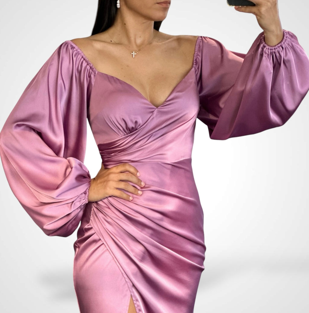 MAUVE LONG SLEEVE DRESS