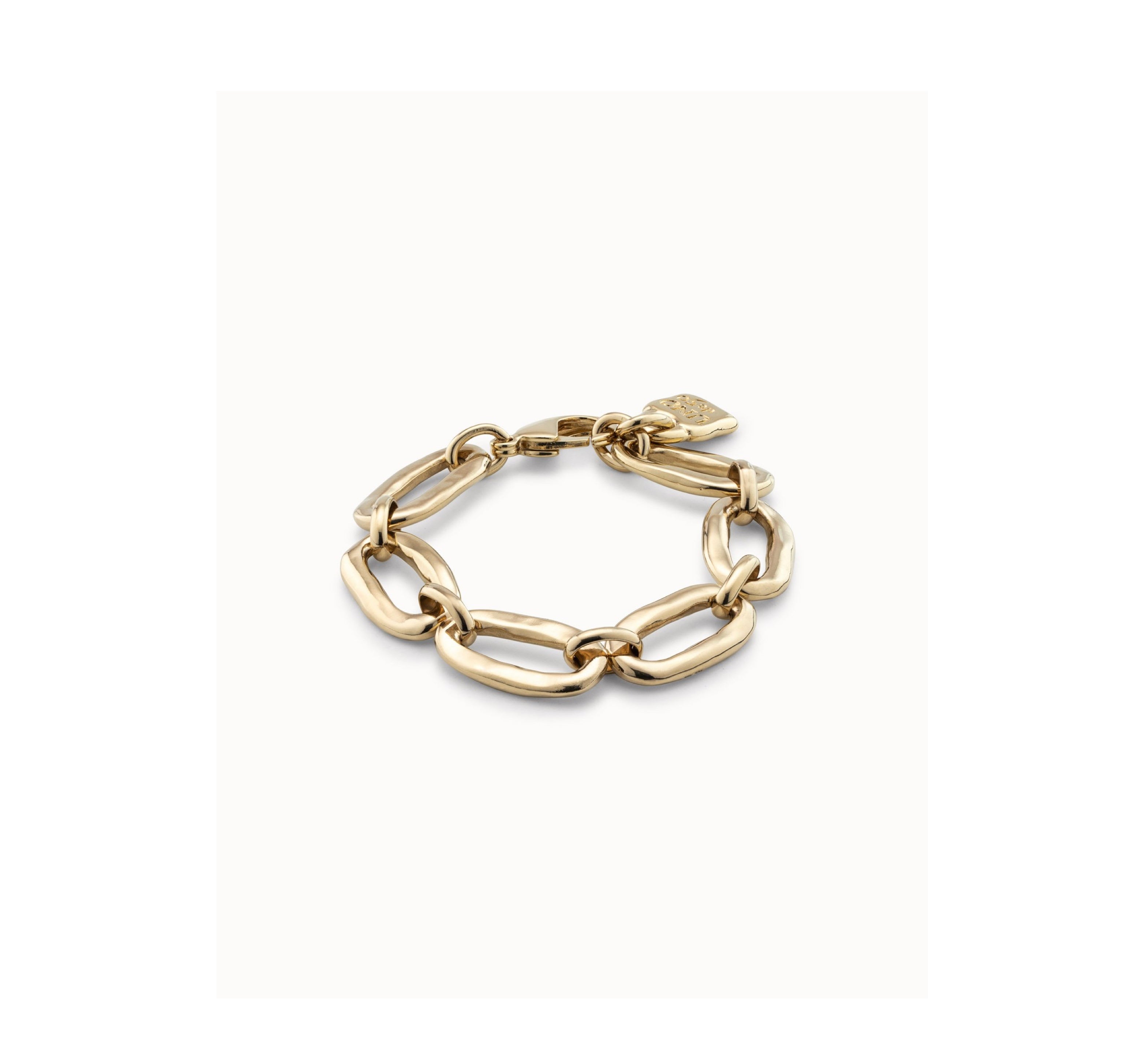 18K gold-plated oval link bracelet