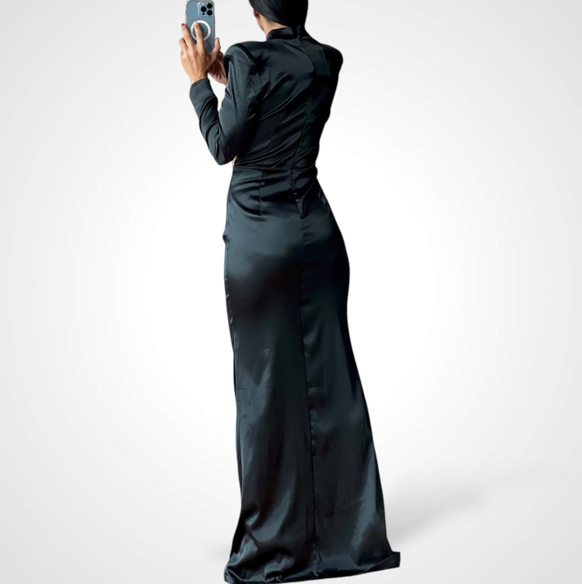 Luxe Satin Cutout Dress