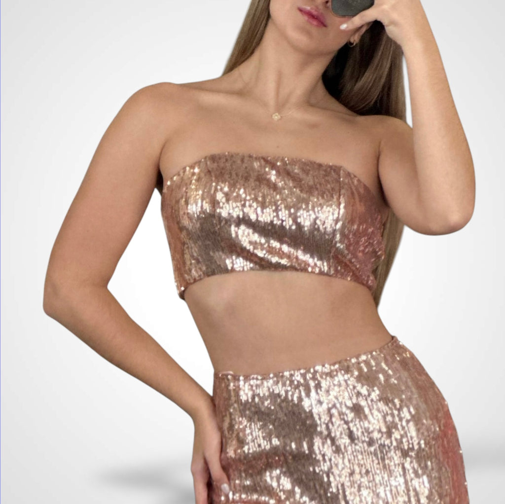 ROSE GOLD SEQUIN SET