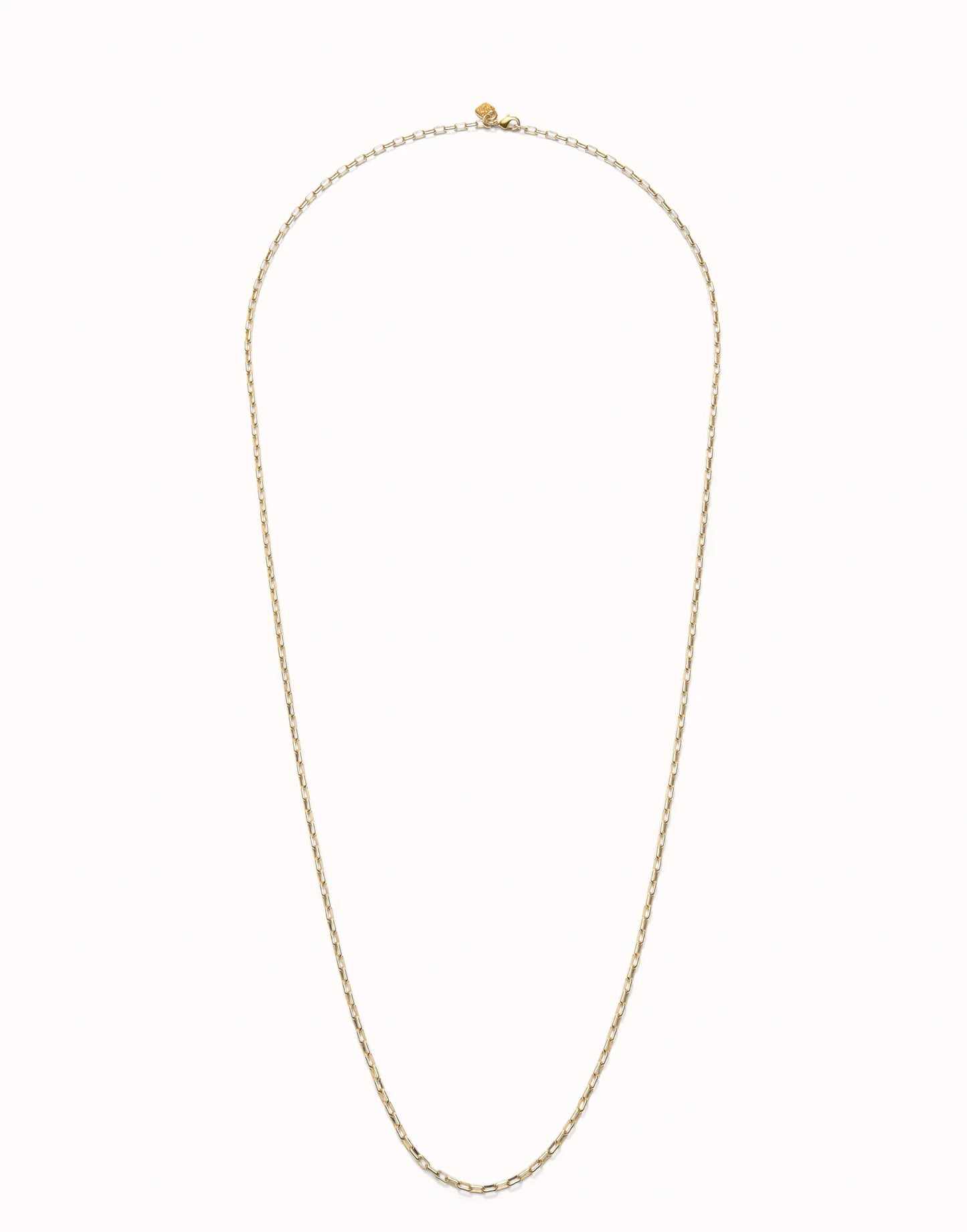 Uno de 50 18K gold-plated long link chain.