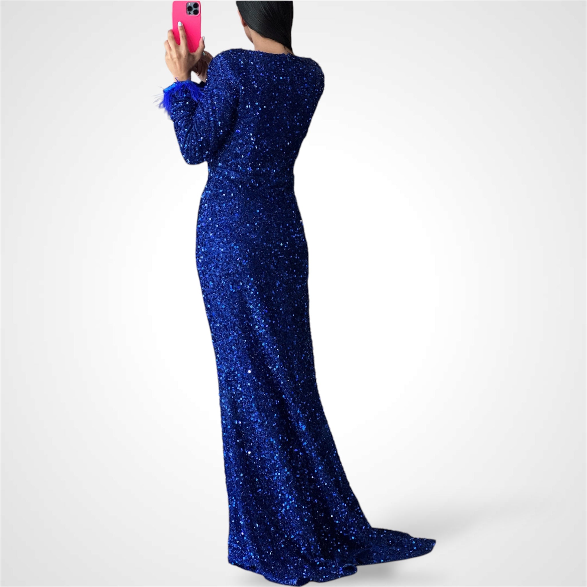 Feathers Sequin Dress-3