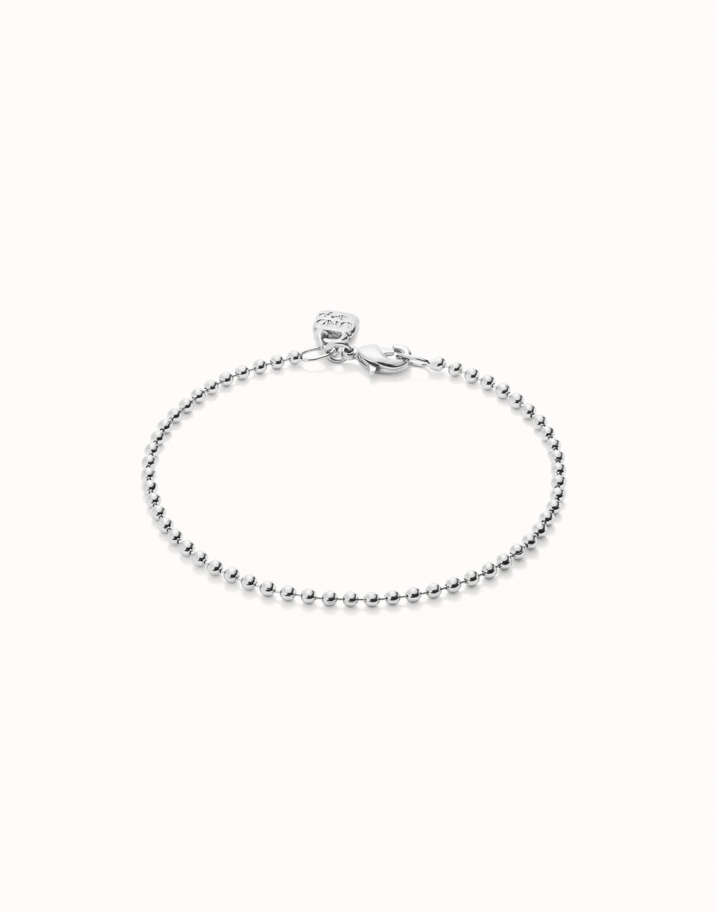 Uno de 50 Pulsera con bolas bañada en plata de ley