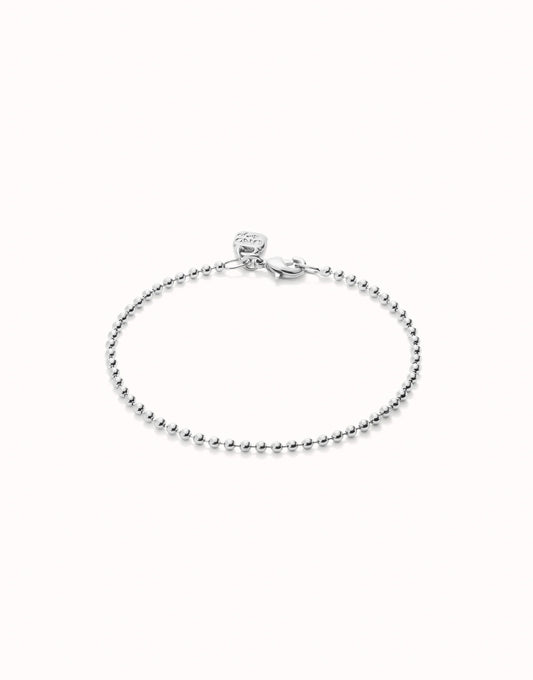 Uno de 50 Pulsera con bolas bañada en plata de ley