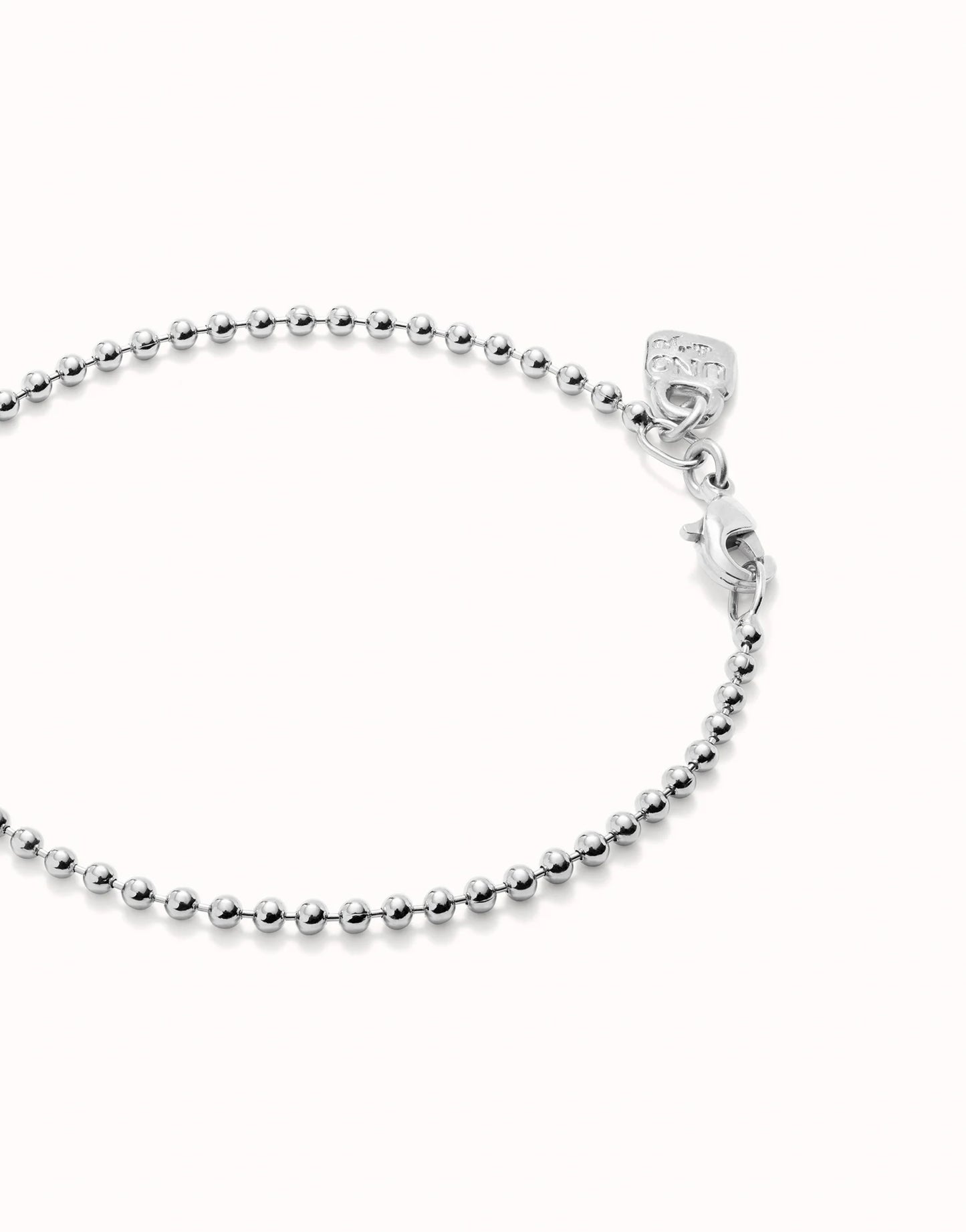 Uno de 50 Pulsera con bolas bañada en plata de ley