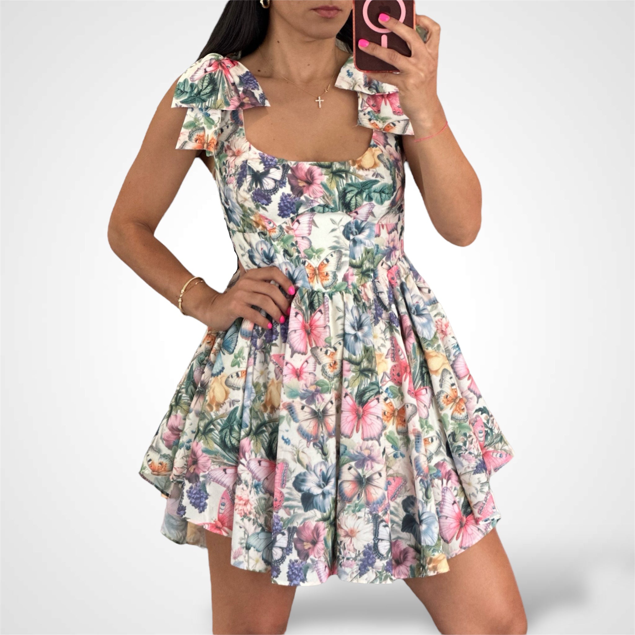 GIVE ME BUTTERFLIES MINI DRESS•