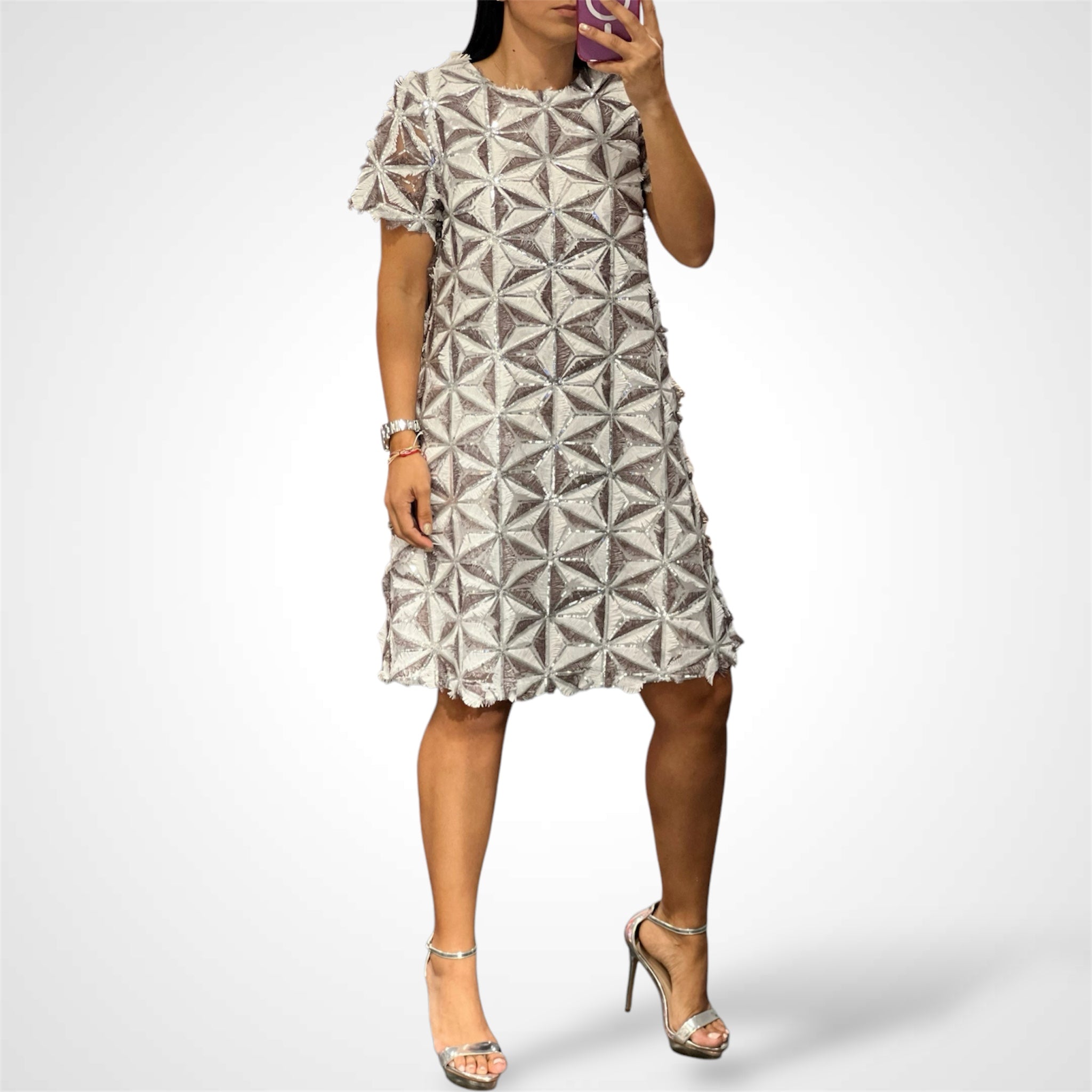 Glitter Geometry Dress•-2