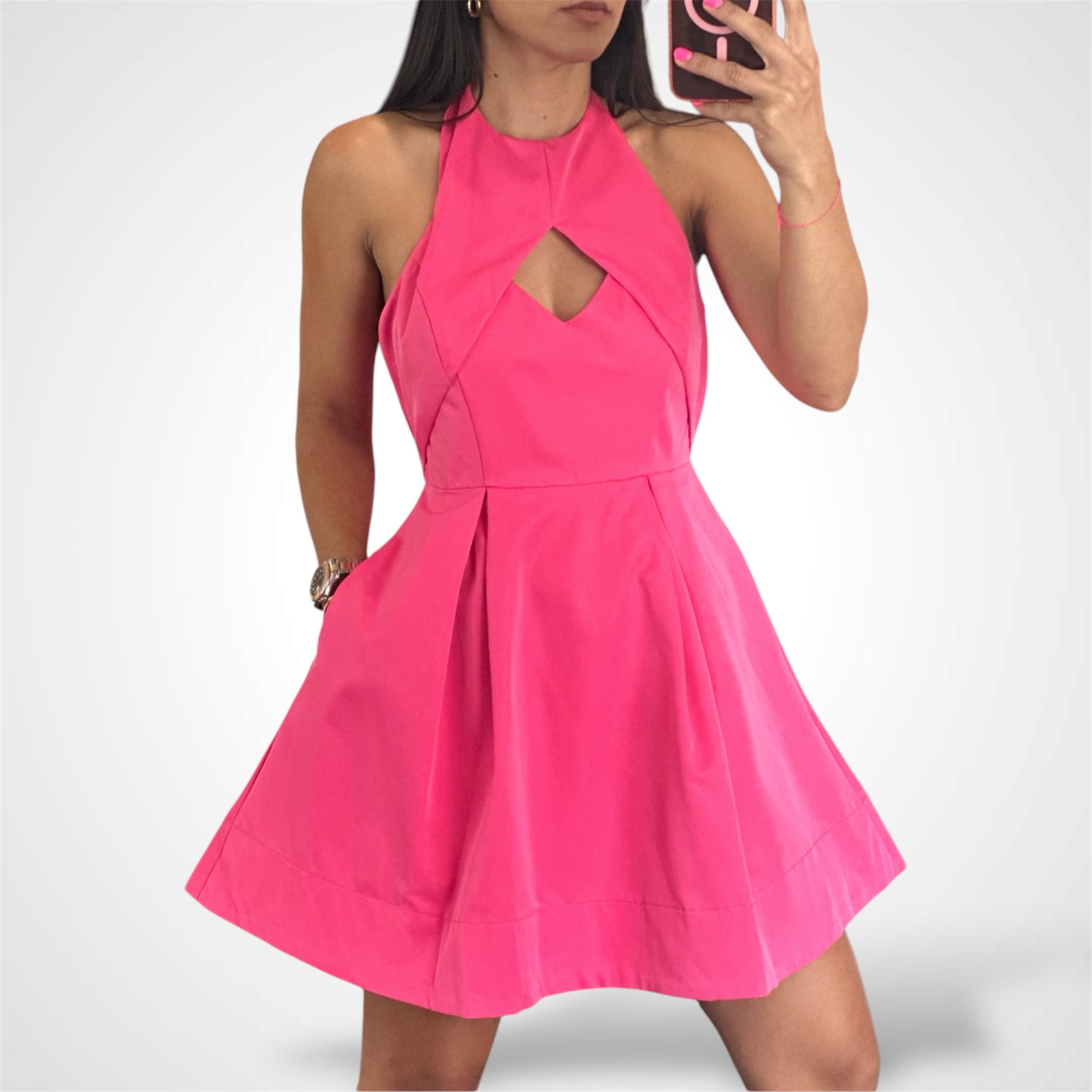 HALTER NECK ALINE•