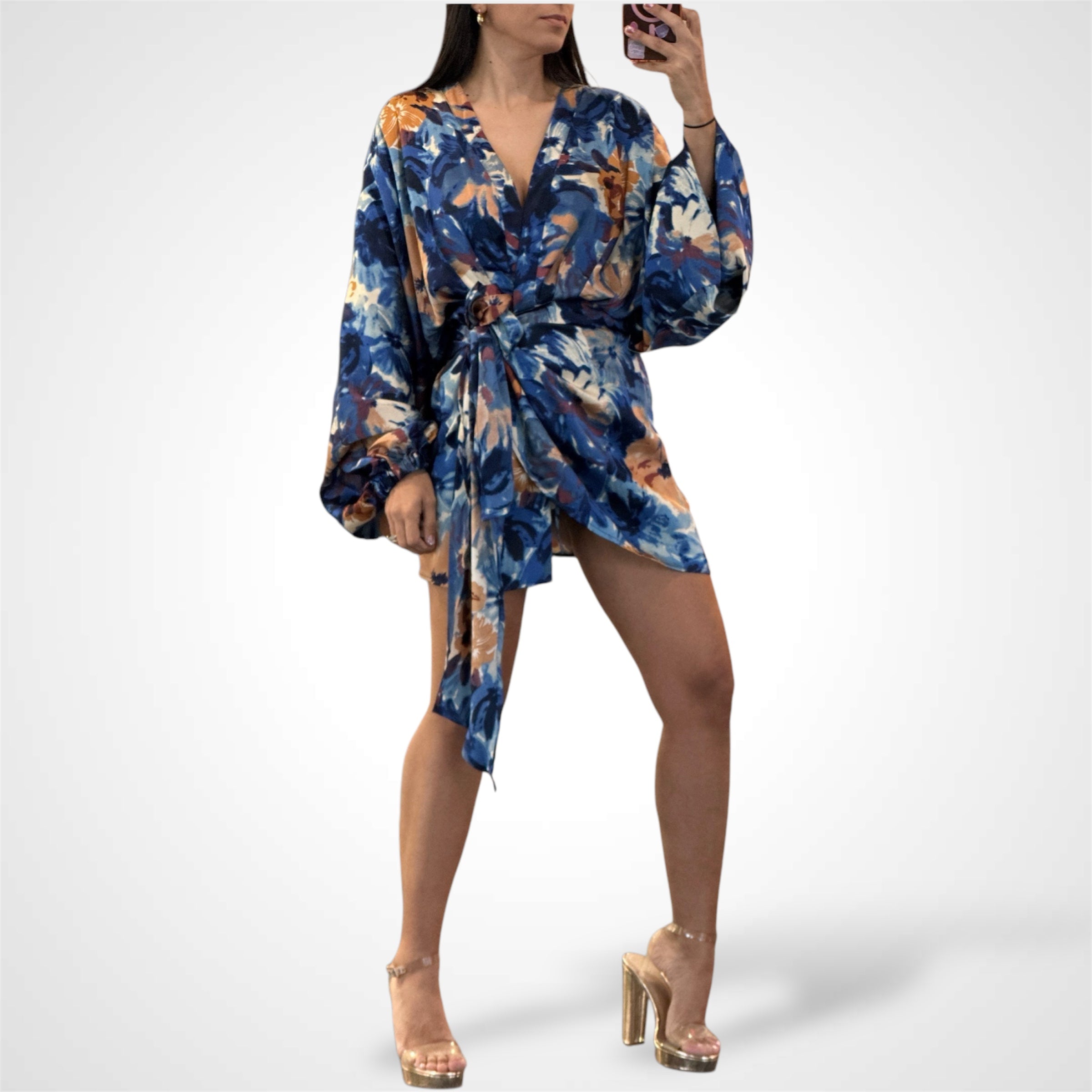 ZAYA FLORAL WRAP DRESS•-1