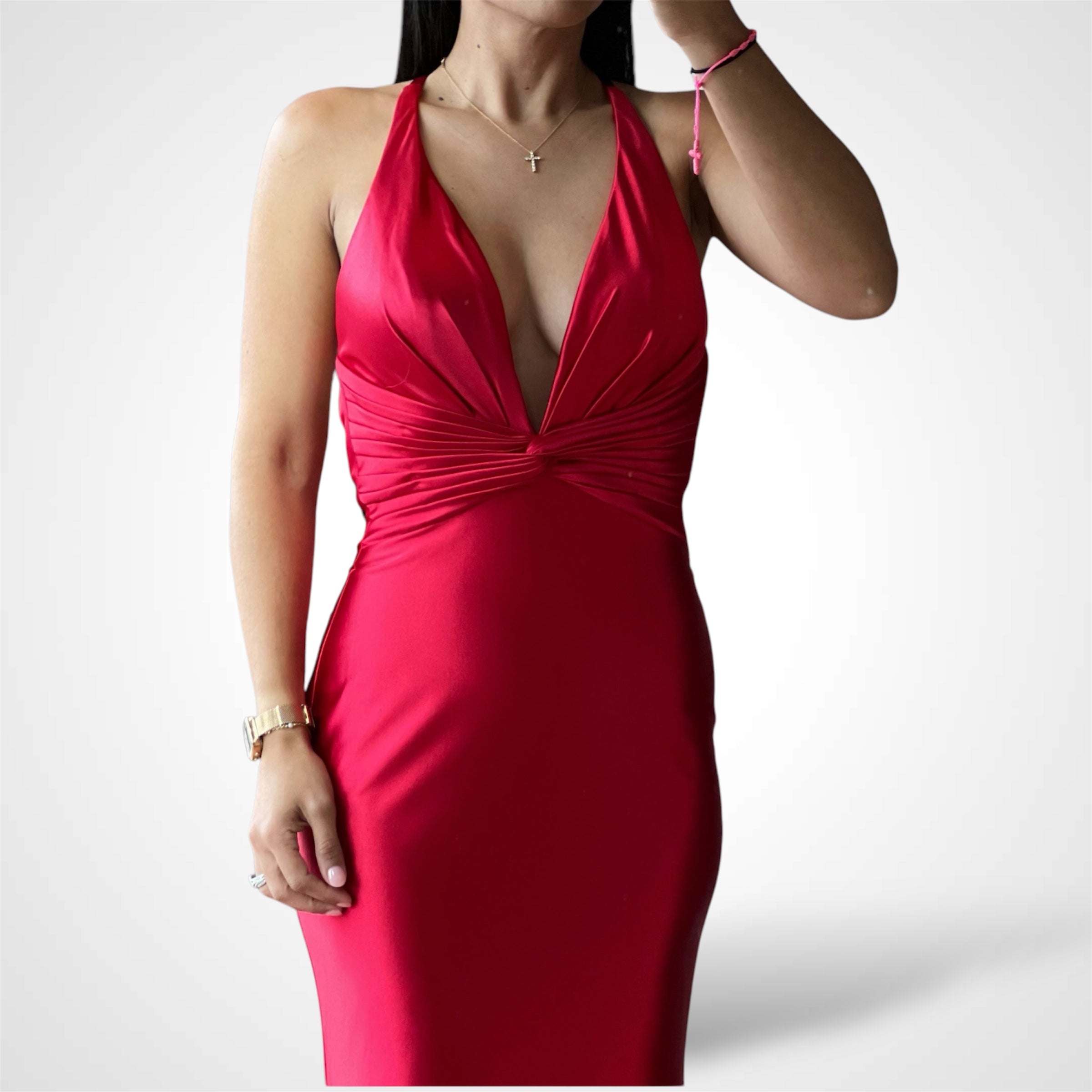Deep V Neck Mermaid Dress•-2