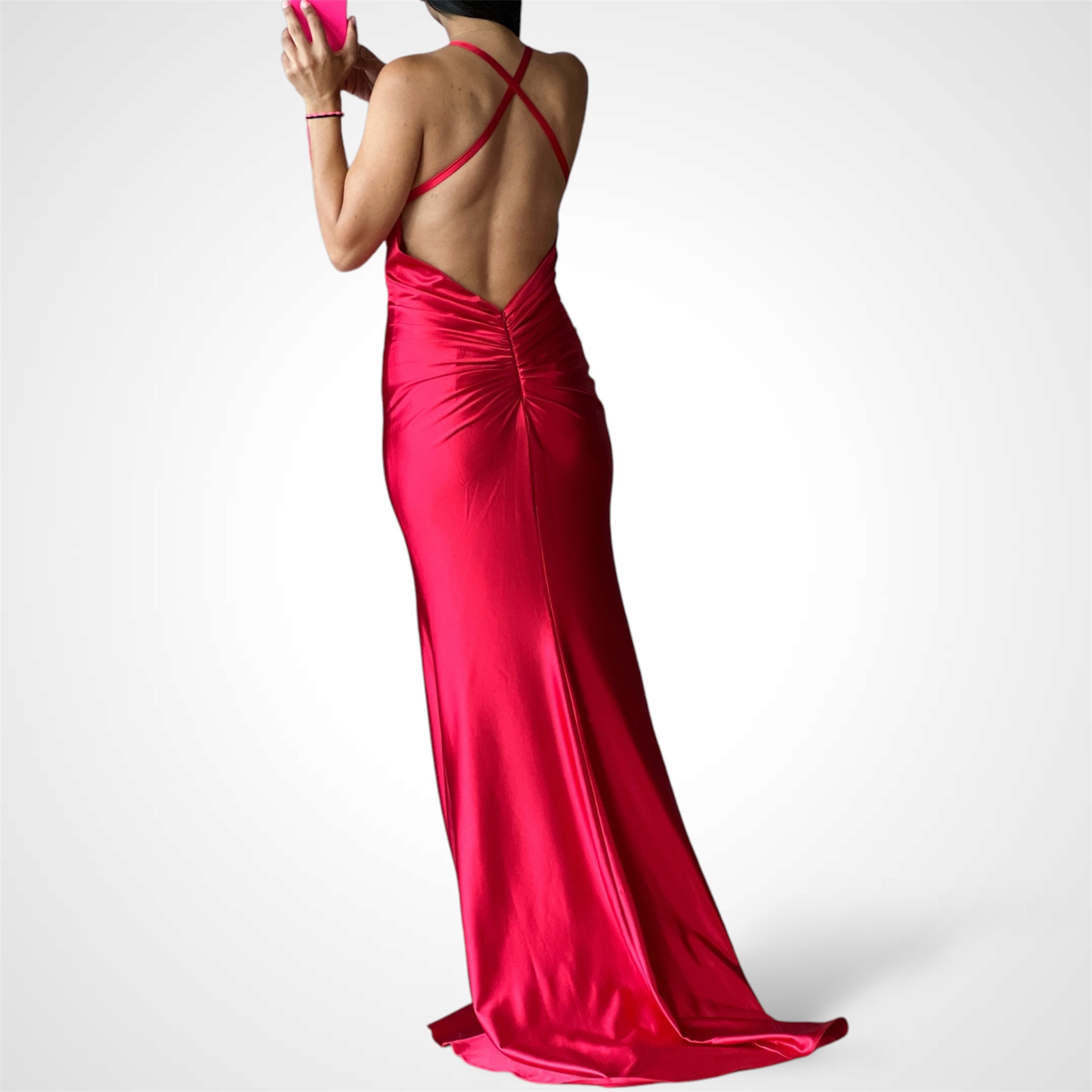 Deep V Neck Mermaid Dress•-3