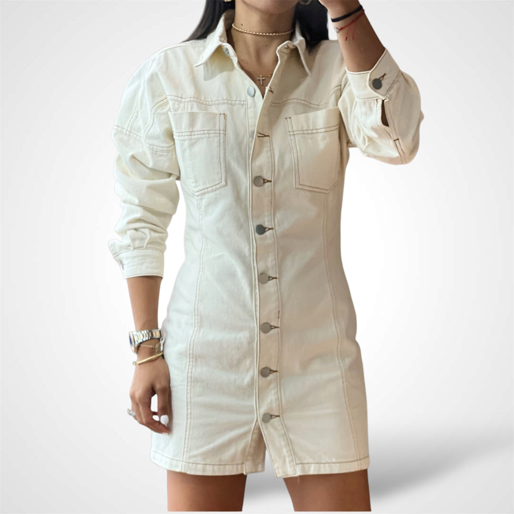 Ecru Dress Stich Design