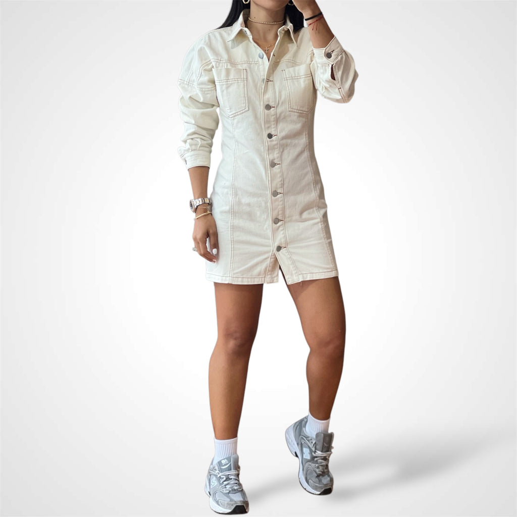 Ecru Dress Stich Design