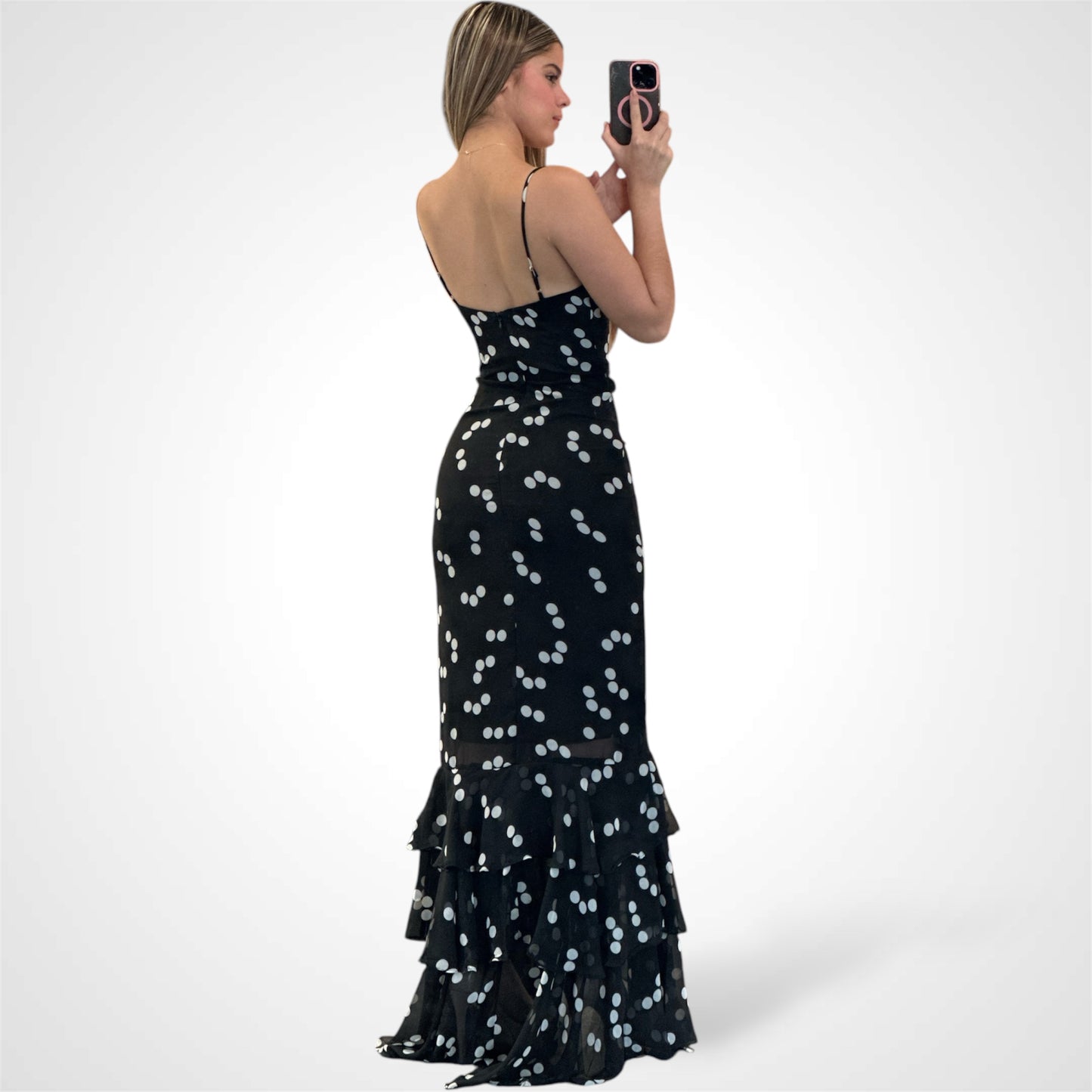 POLKA DOT QUIN MAXI DRESS