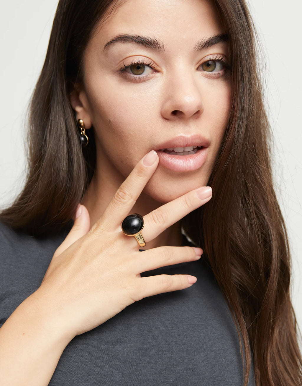 Uno de 50 - Anillo bañado en oro 18k con cristal de murano