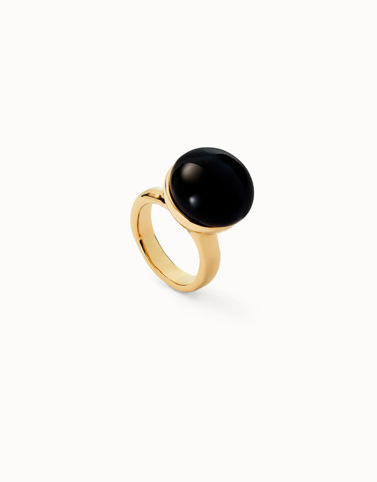 Uno de 50 - Anillo bañado en oro 18k con cristal de murano