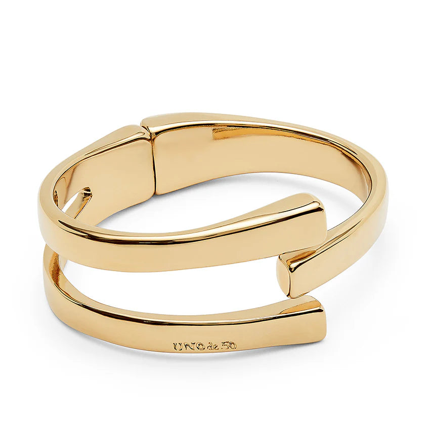 PULSERA RIGIDA DE ALEACION DE METALES BAÑADA EN ORO 18k•-1