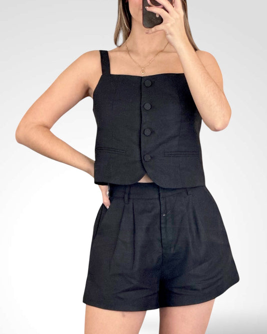 Top Linen Black