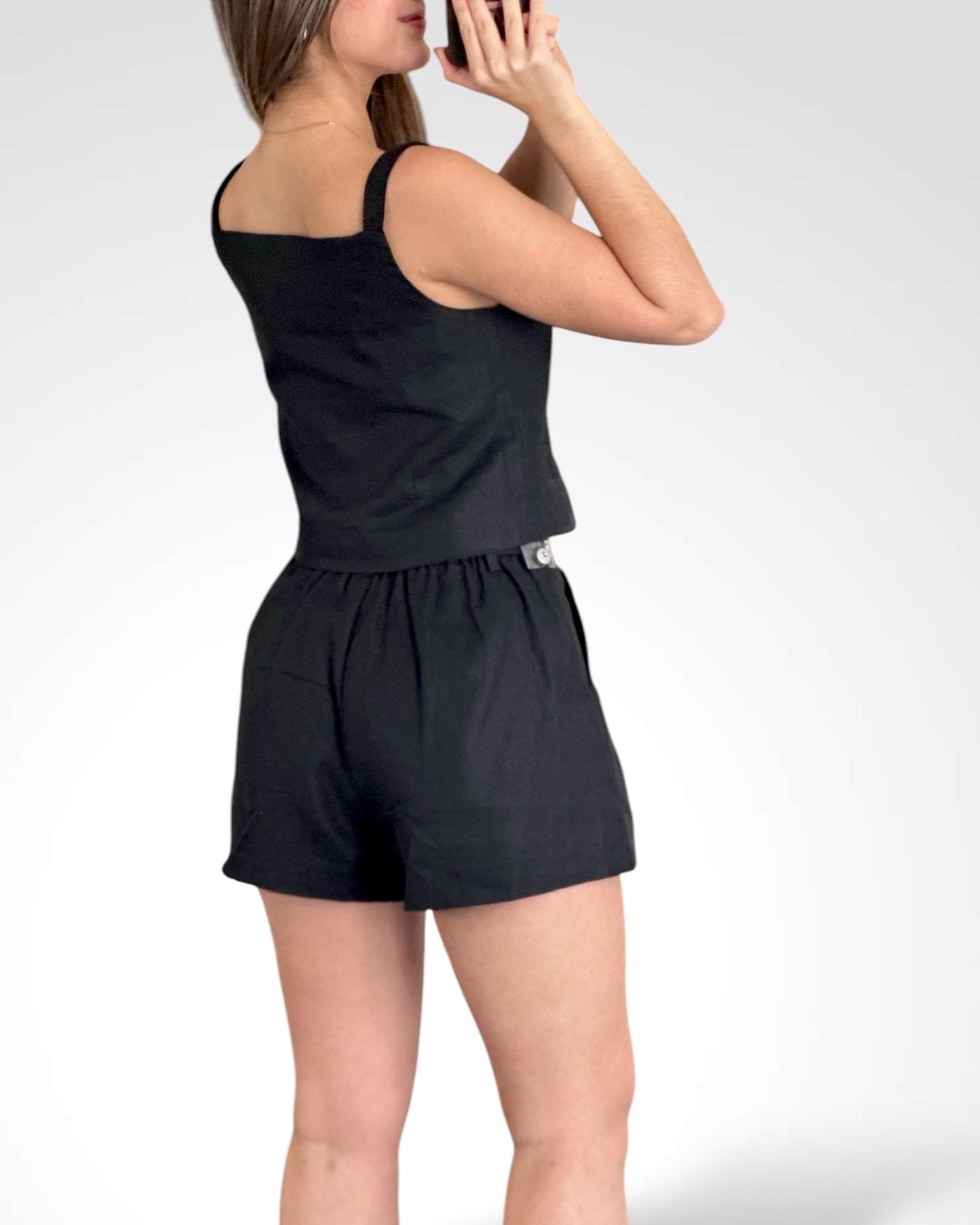 Top Linen Black