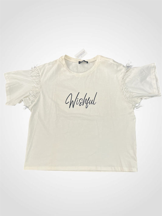 Wishful White Tee