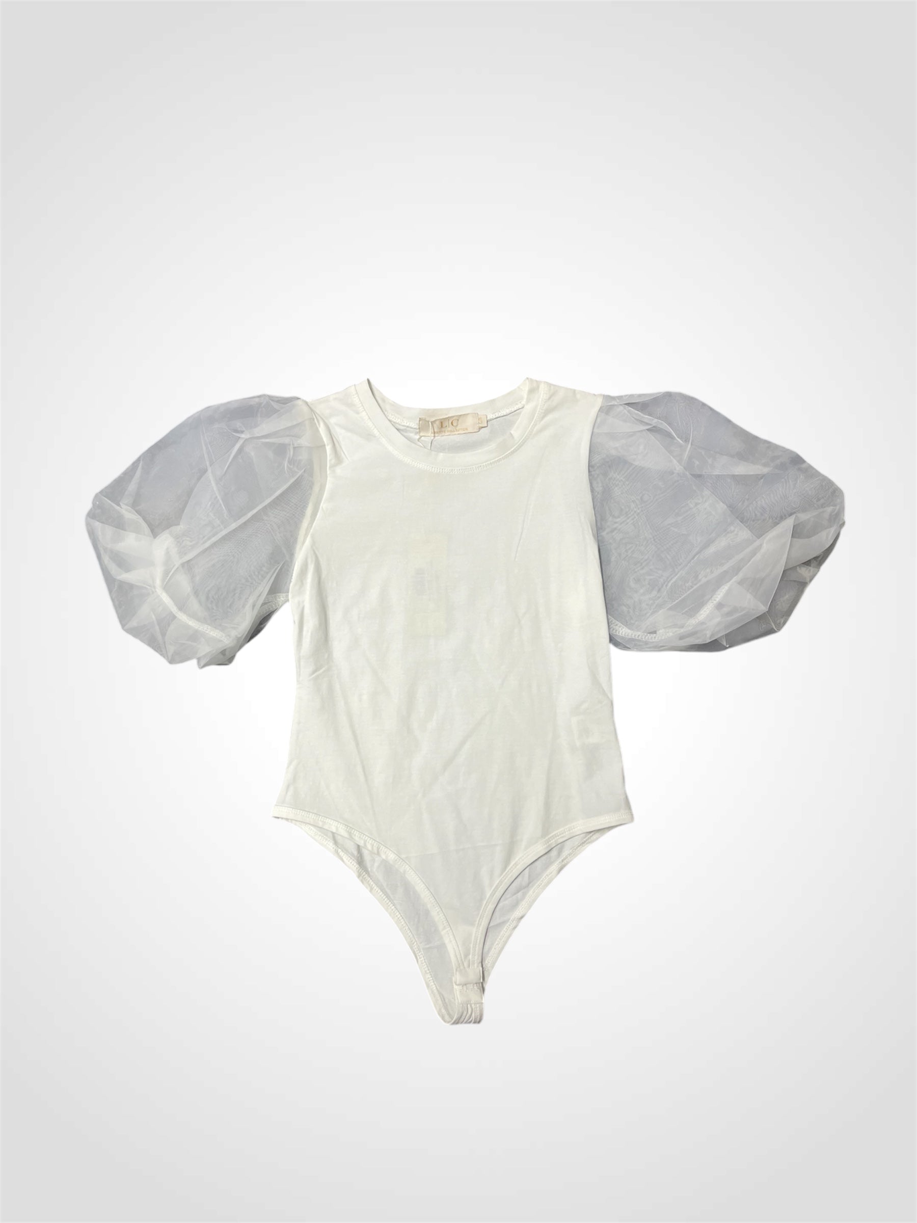 MESH GLOBE SLEEVE BODYSUIT•