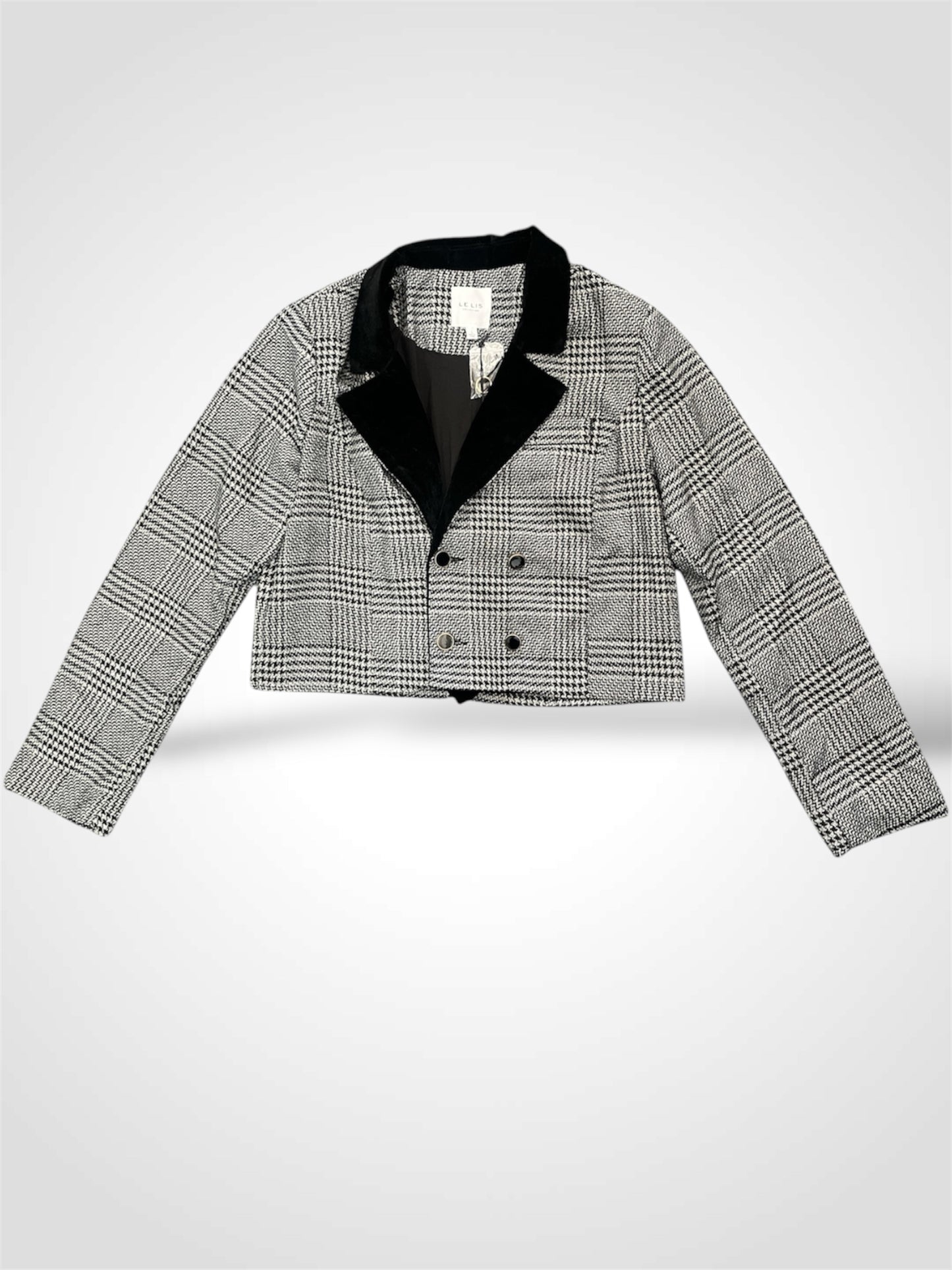 BLACK PRINTED BLAZER