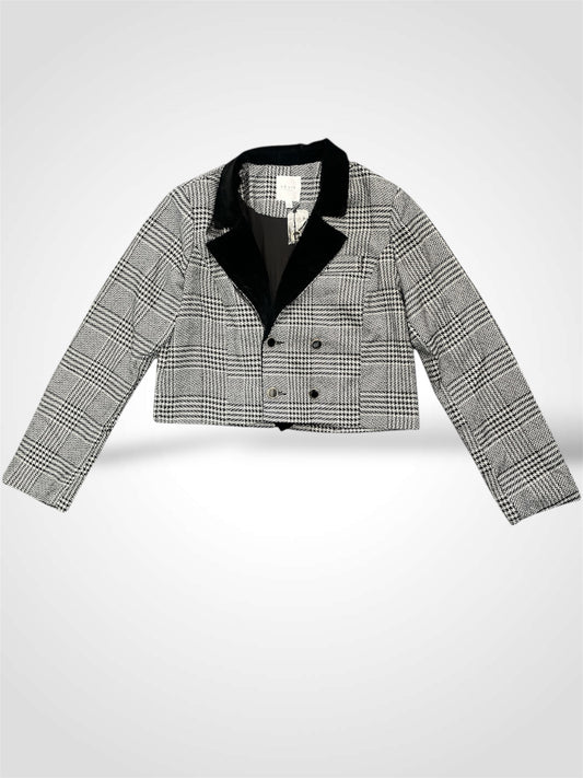 BLACK PRINTED BLAZER