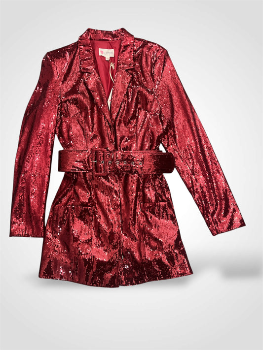 RED SEQUINS DRESS