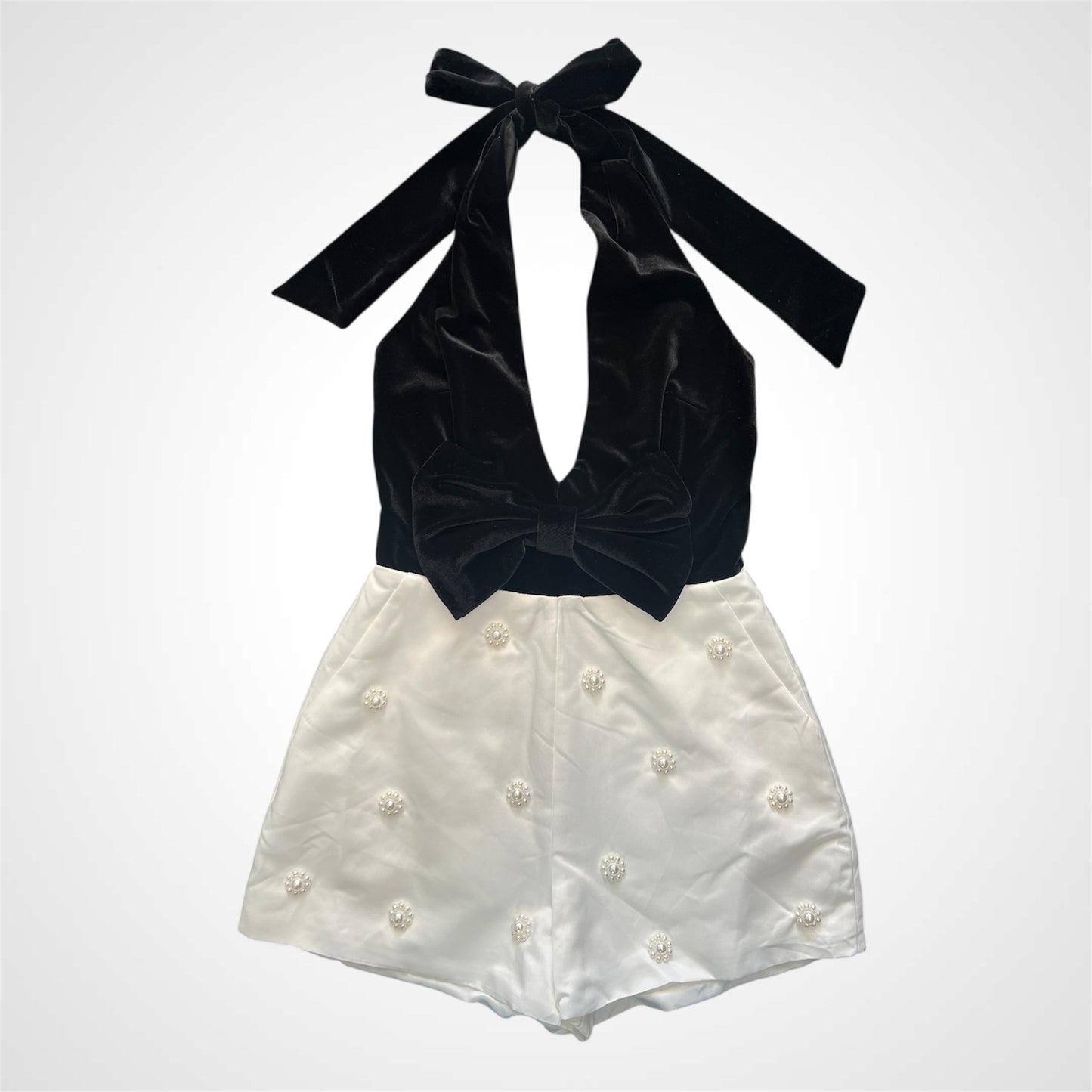 Black & White Pearl Romper