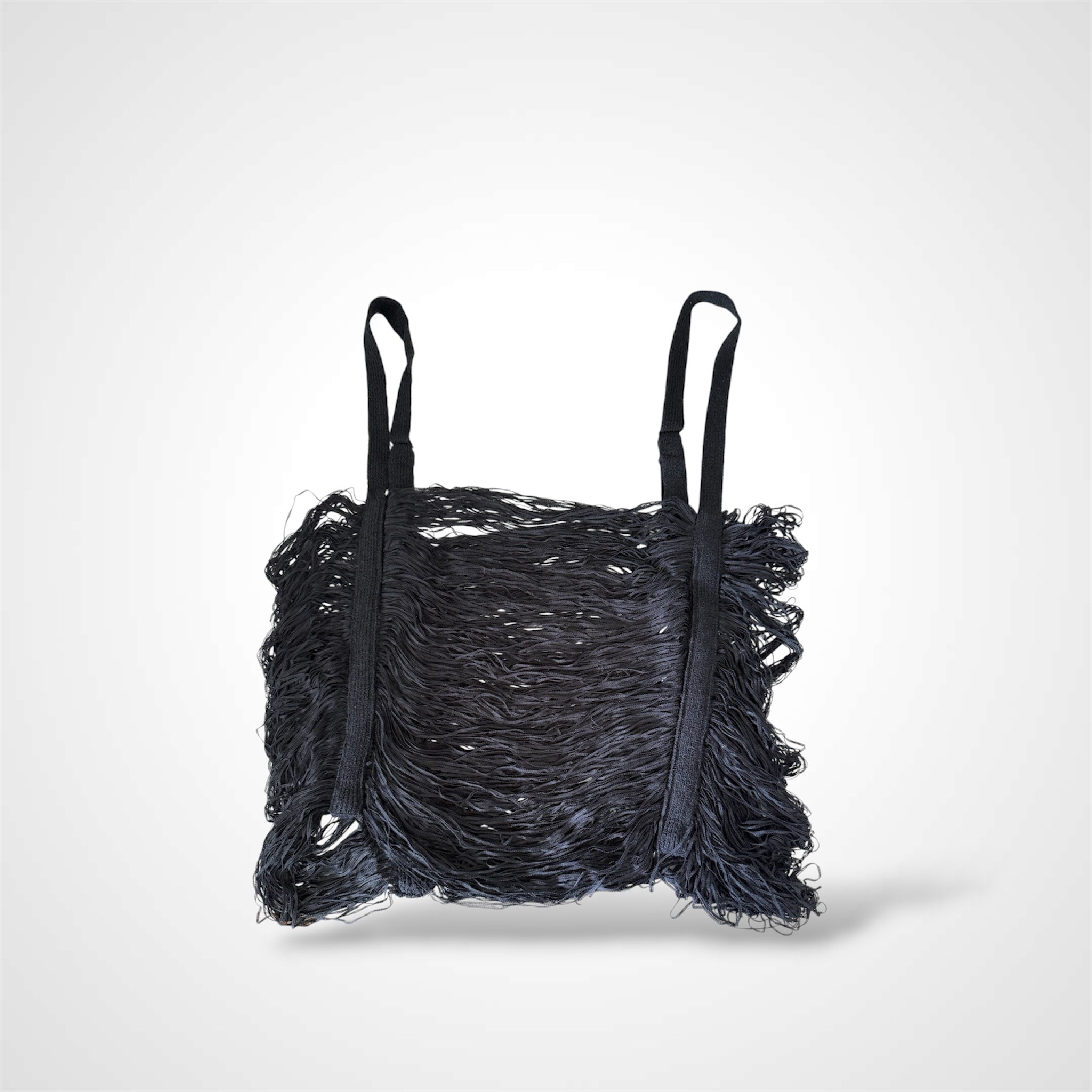 BLACK FRINGED TOP•-1