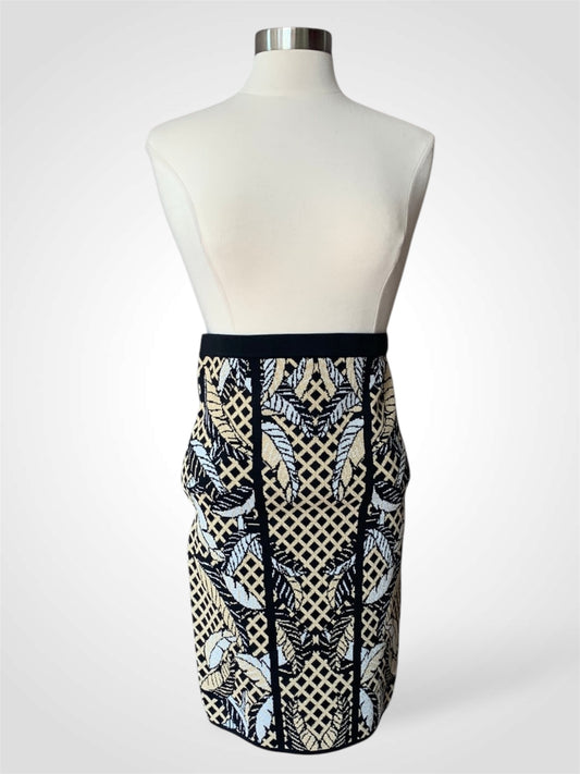 GOLD DETAILS BLACK & WHITE SKIRT