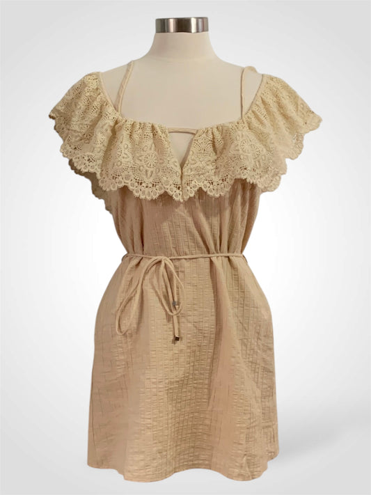CREAM SHORT DRESS