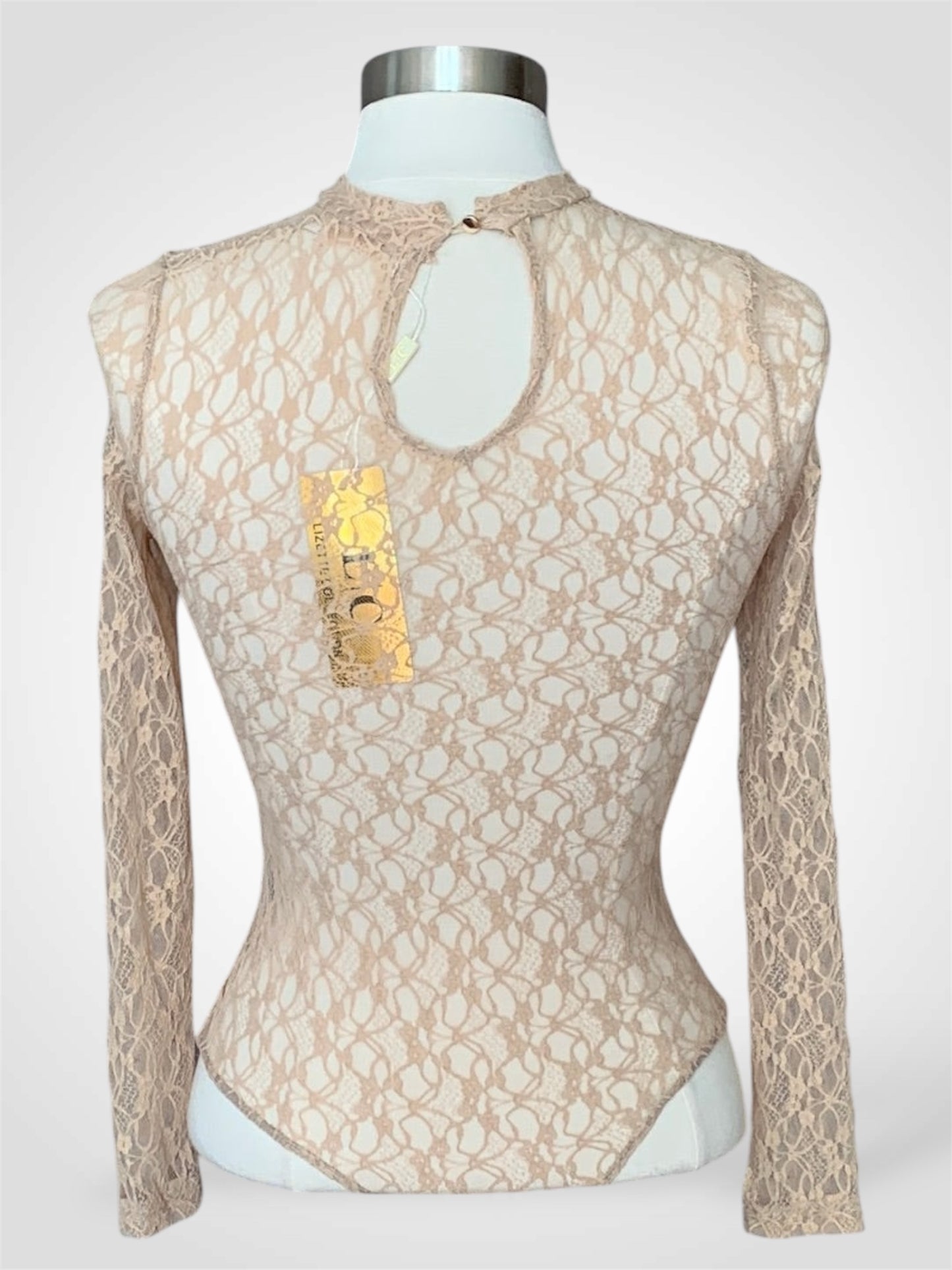 CREAM LONG SLEEVE BODY SUIT