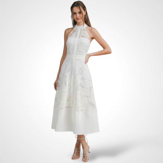 Halter White Maxi Dress